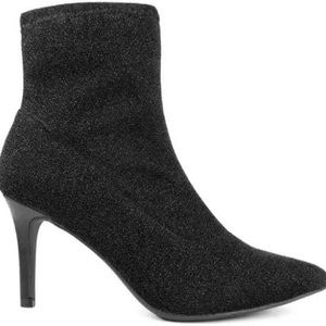 Jones New York Black Glitter High-Heeled Boots